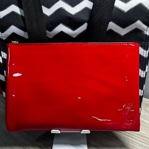 YSL BEAUTE COSMETIC POUCH RED